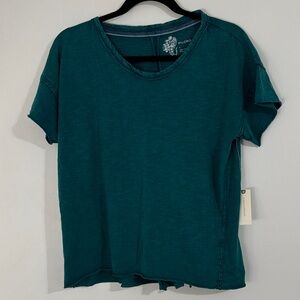 NWT Pilcro Green Short-Sleeve Oversized 100% Cotton Crewneck Tee- Size Small